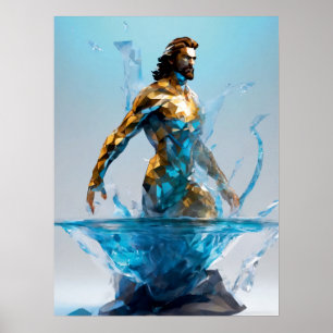 Affiche SYMBOLE Zodiaque Aquarius