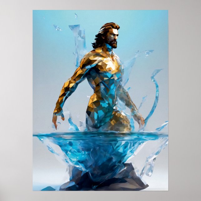 Affiche SYMBOLE Zodiaque Aquarius (Devant)