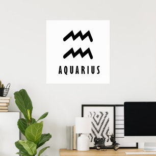 Affiche Symbole zodiaque Aquarius