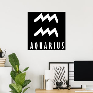 Affiche Symbole zodiaque Aquarius