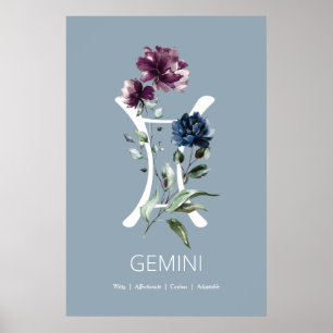 Affiche Symbole Zodiaque Gemini