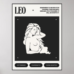 Affiche SYMBOLE Zodiaque Leo