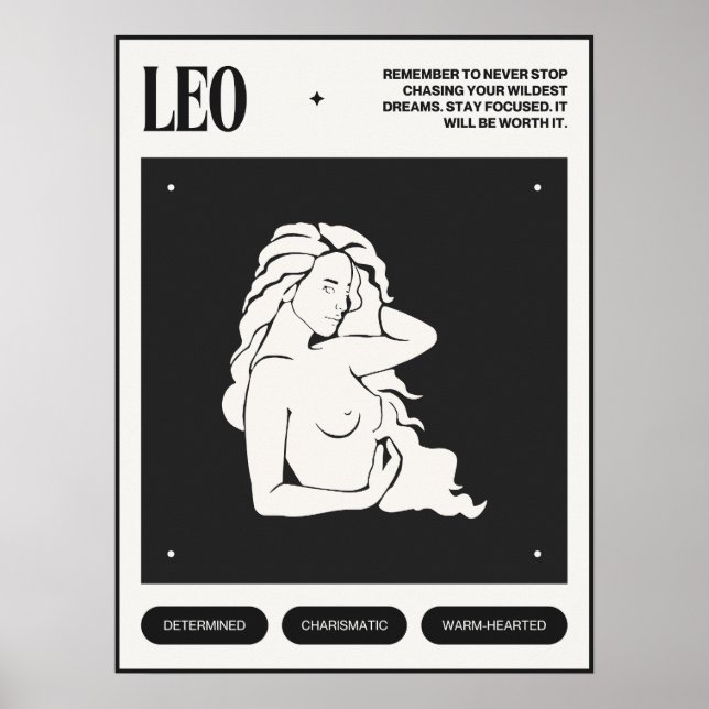 Affiche SYMBOLE Zodiaque Leo (Devant)
