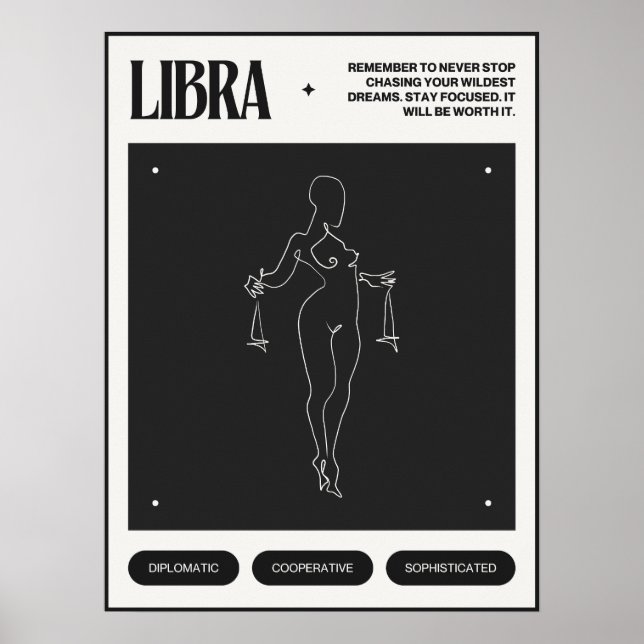 Affiche SYMBOLE Zodiaque Libra (Devant)
