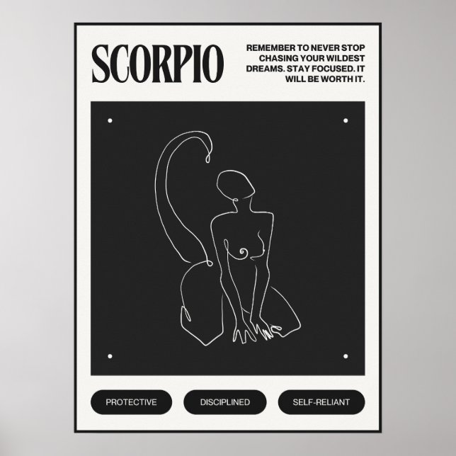 Affiche SYMBOLE Zodiaque Scorpio (Devant)