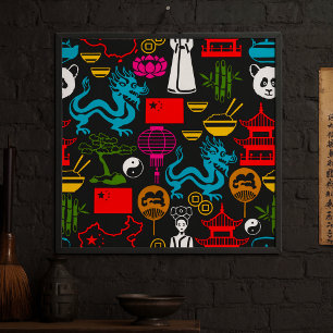 Affiche Symboles chinois