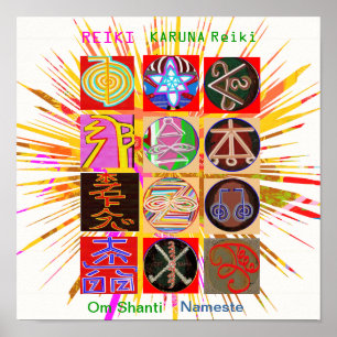 Affiche Symboles curatifs de REIKI KARUNA
