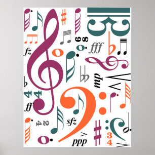 Affiche Symboles de musique