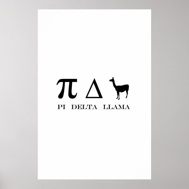 Affiche Symboles mathématiques de la lama Delta Pi (Devant)