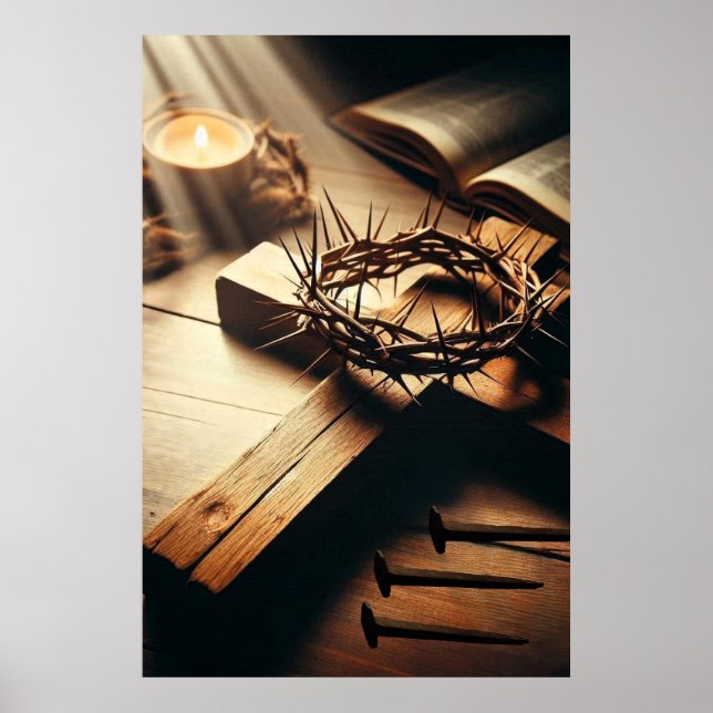 Affiche Symboles sacrés de la Crucifixion (Devant)