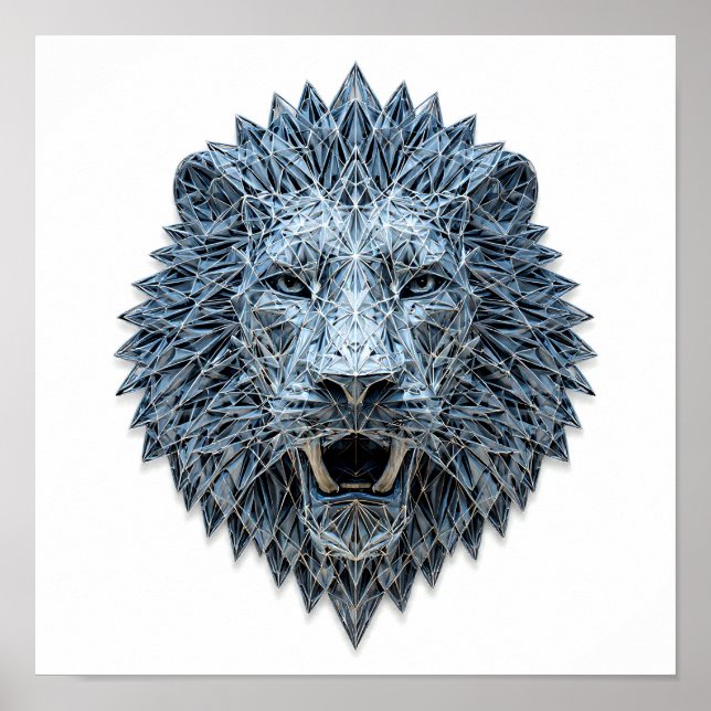 Affiche Symbolisme Royal Complexe : Tête de Lion Royale (Devant)