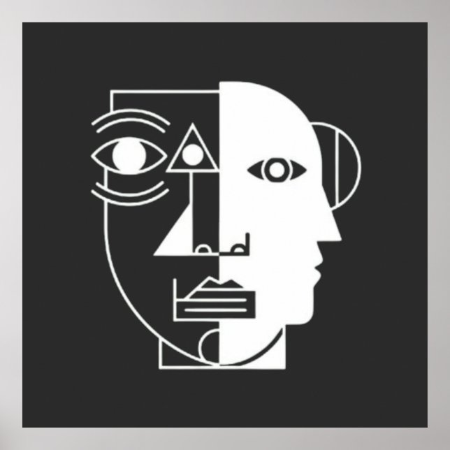 Affiche Symmetry Interrupted: The Face Between Angles T-Sh (Devant)