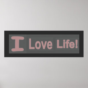 Affiche Sympa Conception "Love Life". Commandez dès mainte
