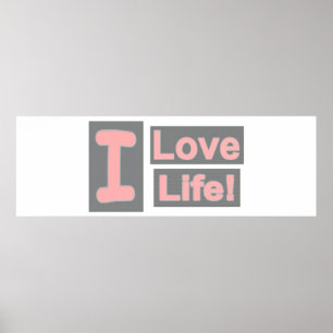 Affiche Sympa Conception "Love Life". Commandez dès mainte