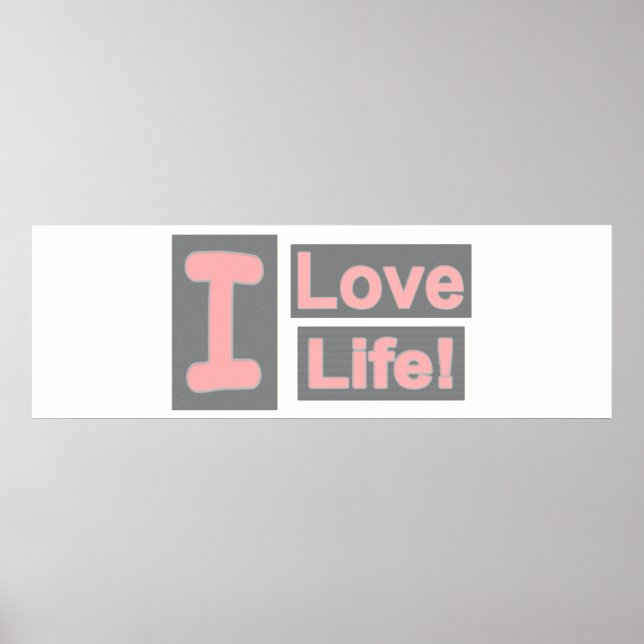 Affiche Sympa Conception "Love Life". Commandez dès mainte (Devant)