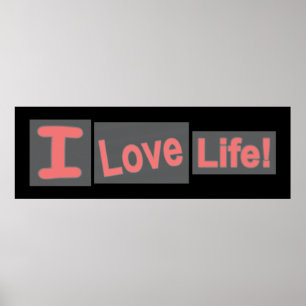 Affiche Sympa Conception "Love Life". Commandez dès mainte