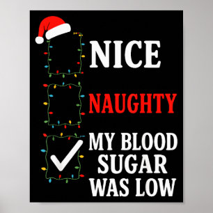 Affiche Sympa Naughty Mon Taux De Sucre Dans Le Sang Était