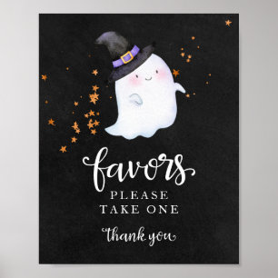 Affiche Sympathie Fille Halloween Symbole Baby shower Fave