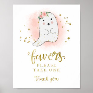 Affiche Sympathie Fille Halloween Symbole Baby shower Fave