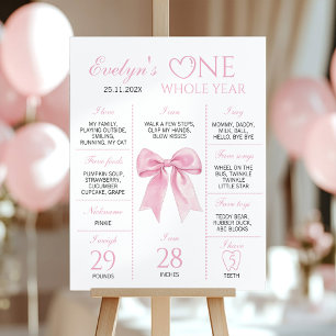 Affiche Sympathie Pink Bow Coquette Anniversaire