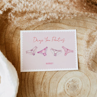 Affiche Sympathique Lingerie Douche Bachelorette Panty Jeu