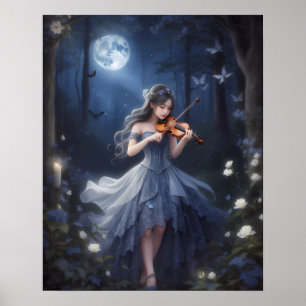 Affiche Symphonie au clair de lune - Violon Dreamy Jouer u