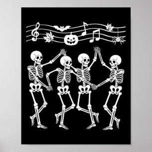 Affiche Symphonie Danse Halloween Musique Fête Danser Skel