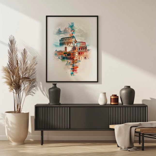 Affiche Symphonie de Rome : Colisée & Fontaine de Trevi (Créateur téléchargé)