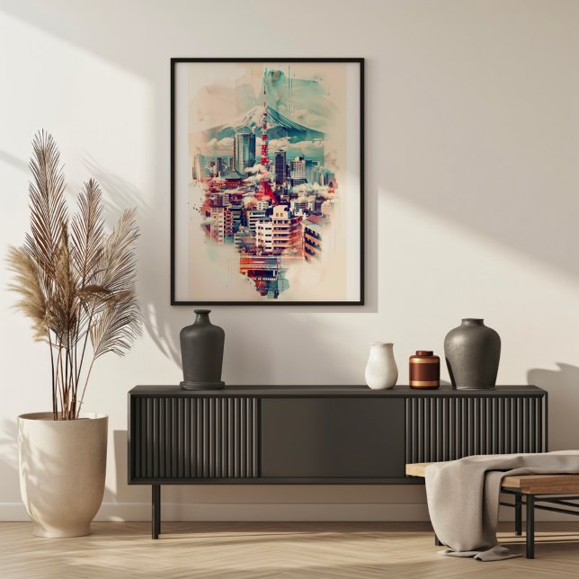 Affiche Symphonie de Tokyo : Tour de Tokyo, Skytree et Mon (Créateur téléchargé)