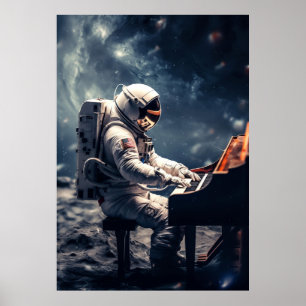 Affiche Symphonie pour les étoiles   L'astronaute Piano su