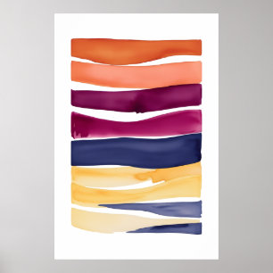 Affiche Symphonie Serene Ocean : Abstraite inspirée par la