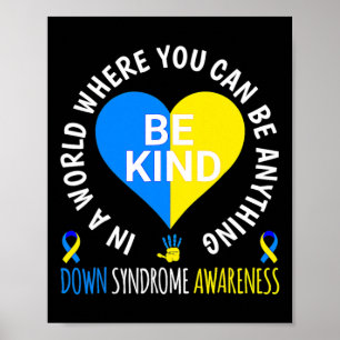 Affiche Syndrome de Down Awareness Be Kinder World Down