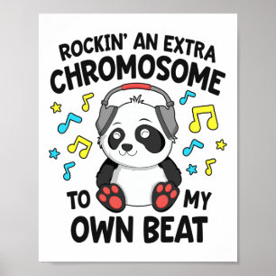 Affiche Syndrome De Down Kids T21 Rockin' An Extra Chromos