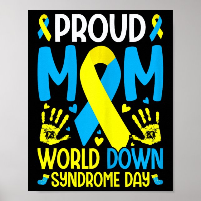 Affiche Syndrome de Down Maman Ruban World Syndrome de Dow (Devant)