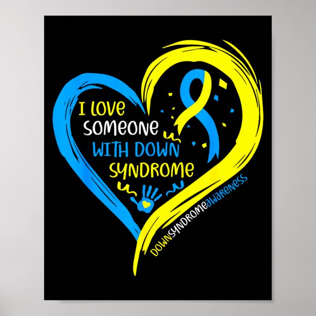 Affiche syndrome de down sensibilisation j'aime quelqu'un  (Devant)