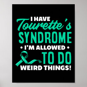 Affiche Syndrome de la Tourette Syndrome amusant syndrome 