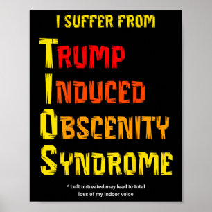 Affiche Syndrome d'obscénité induit par Trump Tios drôle R
