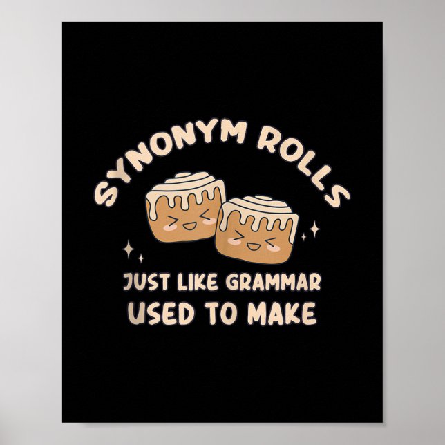 Affiche Synonym Rolls Plaisanter Cinnamon Rolls Grammar Pu (Devant)