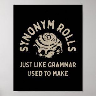 Affiche Synonym Rolls Plaisanter Cinnamon Rolls Grammar Pu