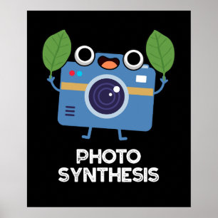 Affiche Synthèse de la photo Funny Camera Pun Dark BG