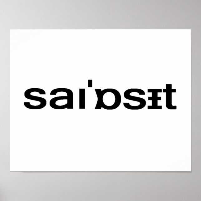 Affiche Syosset orthographe phonétique Long Island Nassau (Devant)