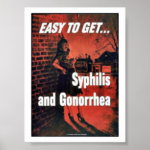 Affiche Syphilis Et Gonorrhée