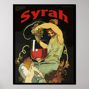 Affiche Syra Raisins, Vin