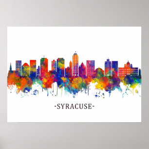 Affiche Syracuse New York Skyline