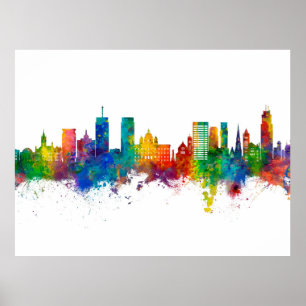 Affiche Syracuse New York Skyline