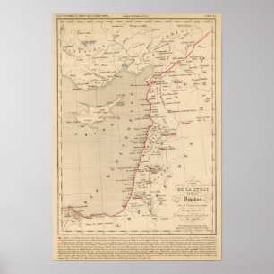 Affiche Syrie et de la Palestine, 624 ans apres JC