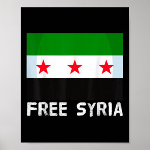 Affiche Syrie Libre Fière Syrienne Vintage Drapeau Carnet
