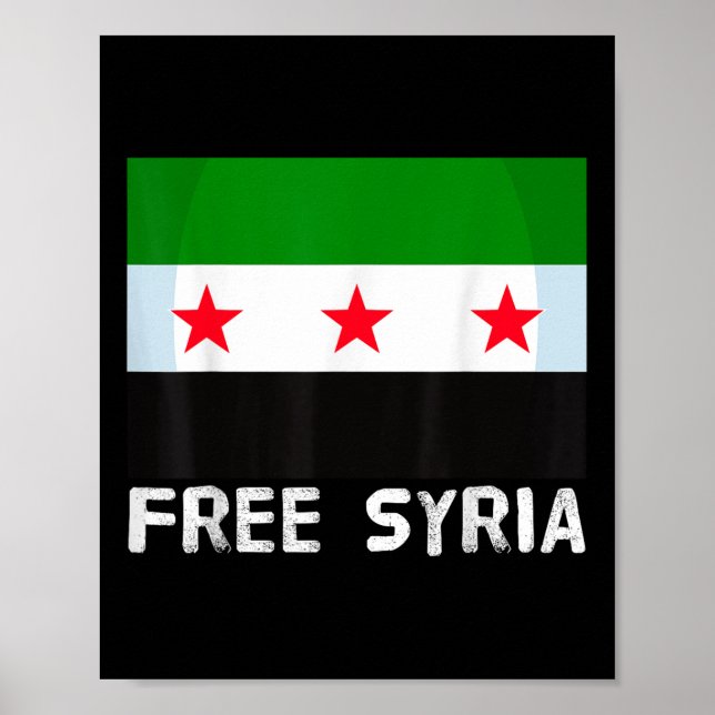 Affiche Syrie Libre Fière Syrienne Vintage Drapeau Carnet  (Devant)