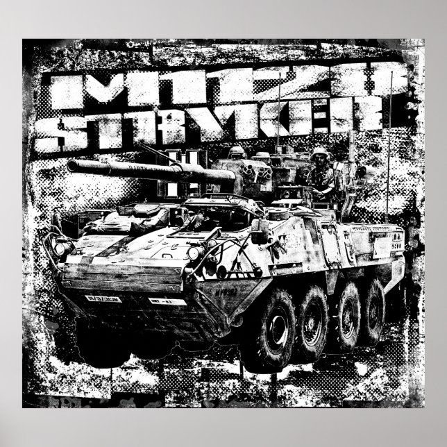 Affiche Système d'arme mobile M1128 Stryker (Devant)