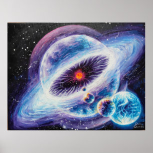 Affiche Système solaire avec héliosphère